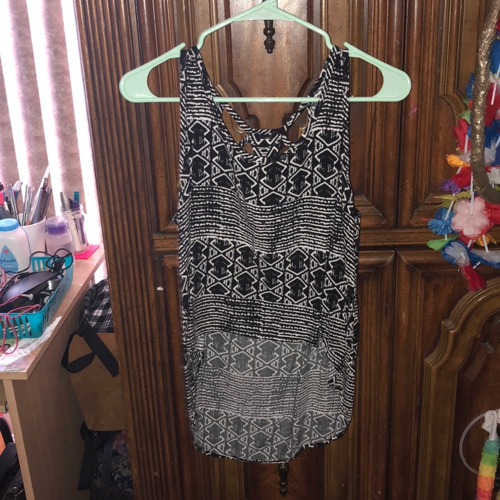 A cropped blouse